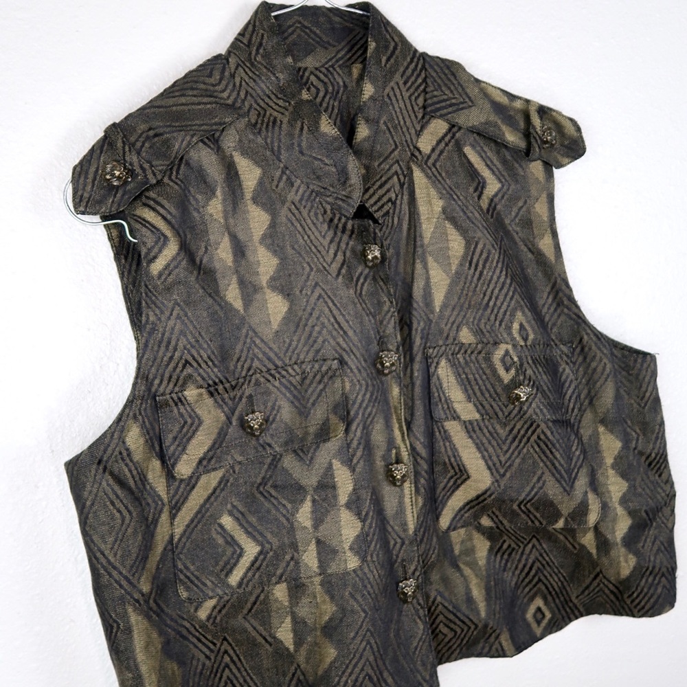 ILGWU vintage  100% linen vest S